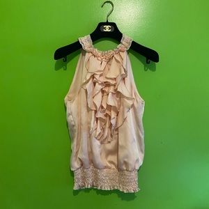 Pastel pink ruffled top